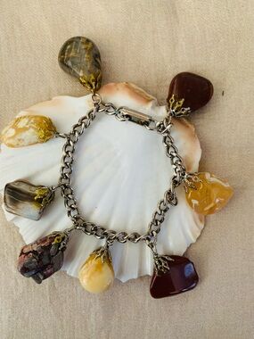Jasper Stone Charm Bracelet